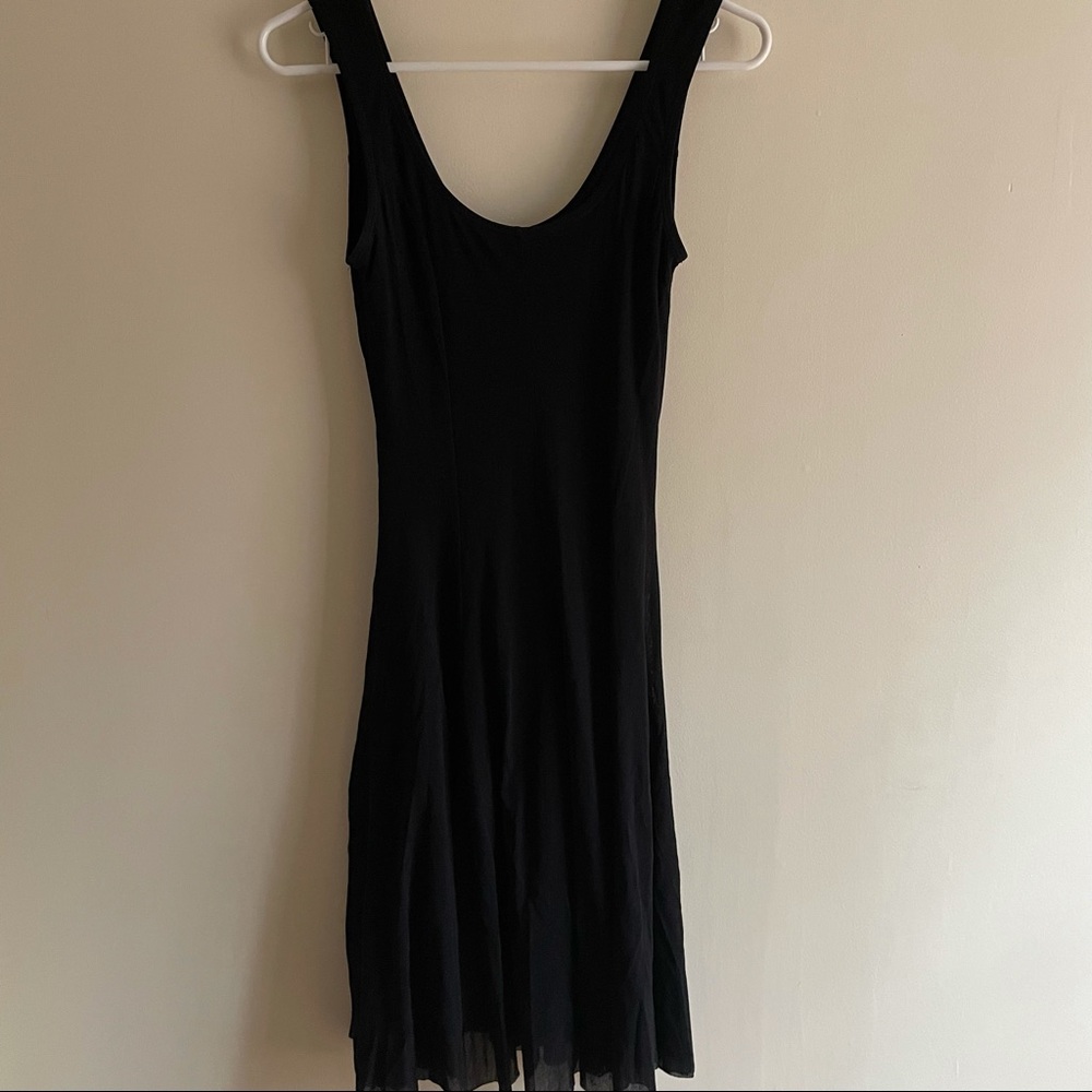Petit Pois women black chiffon midi dress size M
